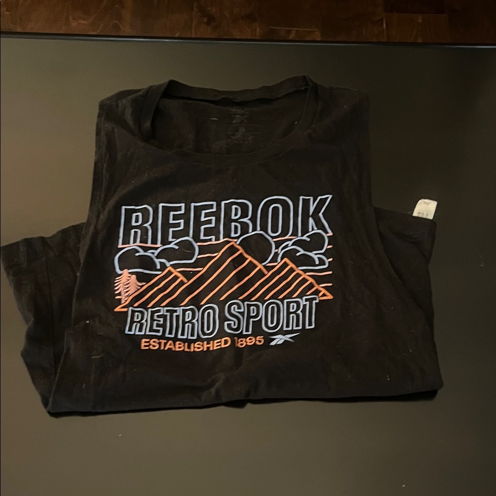 Reebok Black Retro Sport Graphic Tank